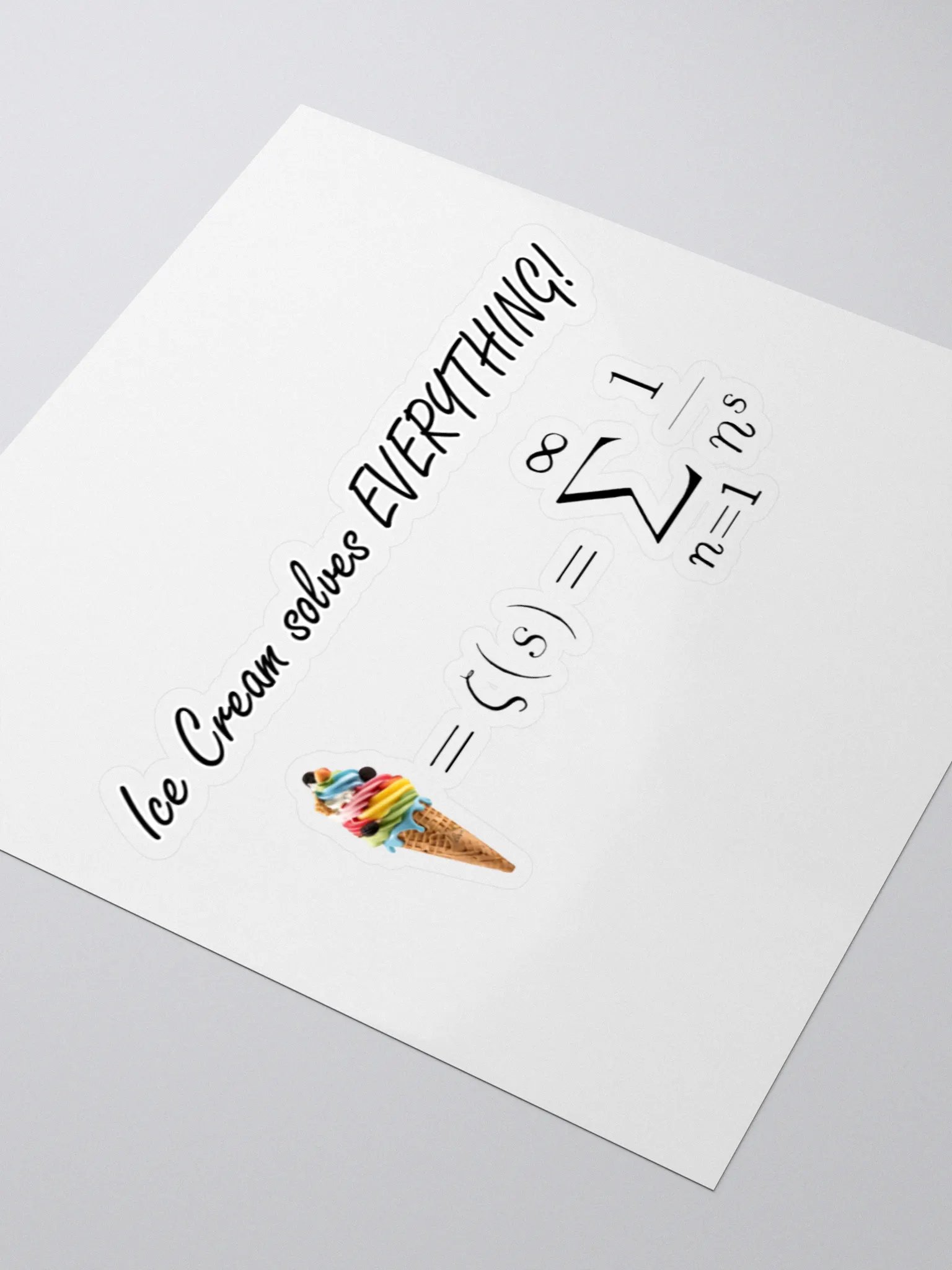 Ice Cream Solves Everything! STICKER product image (7)