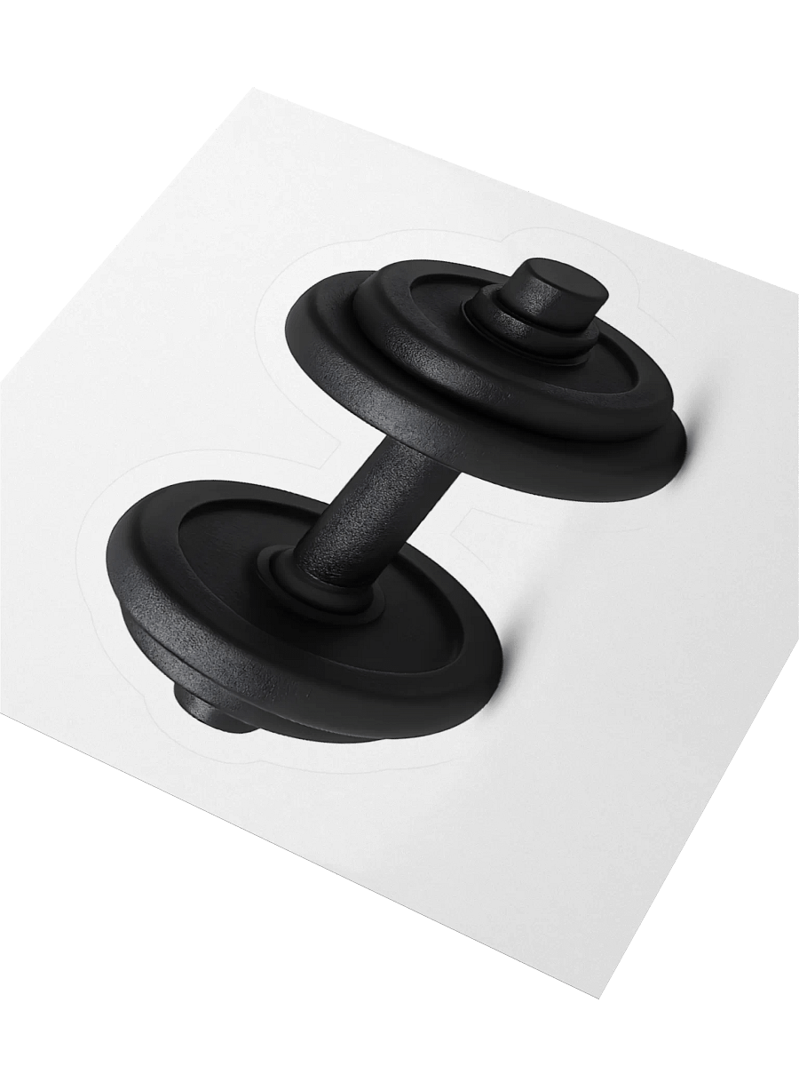 Black Matte Dumbbell Sticker product image (3)