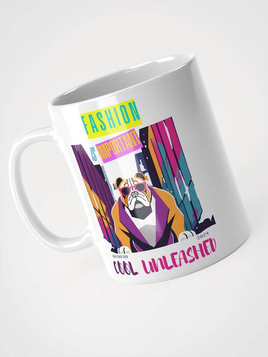 Fashion Bulldog White Glossy Mug product image (1)