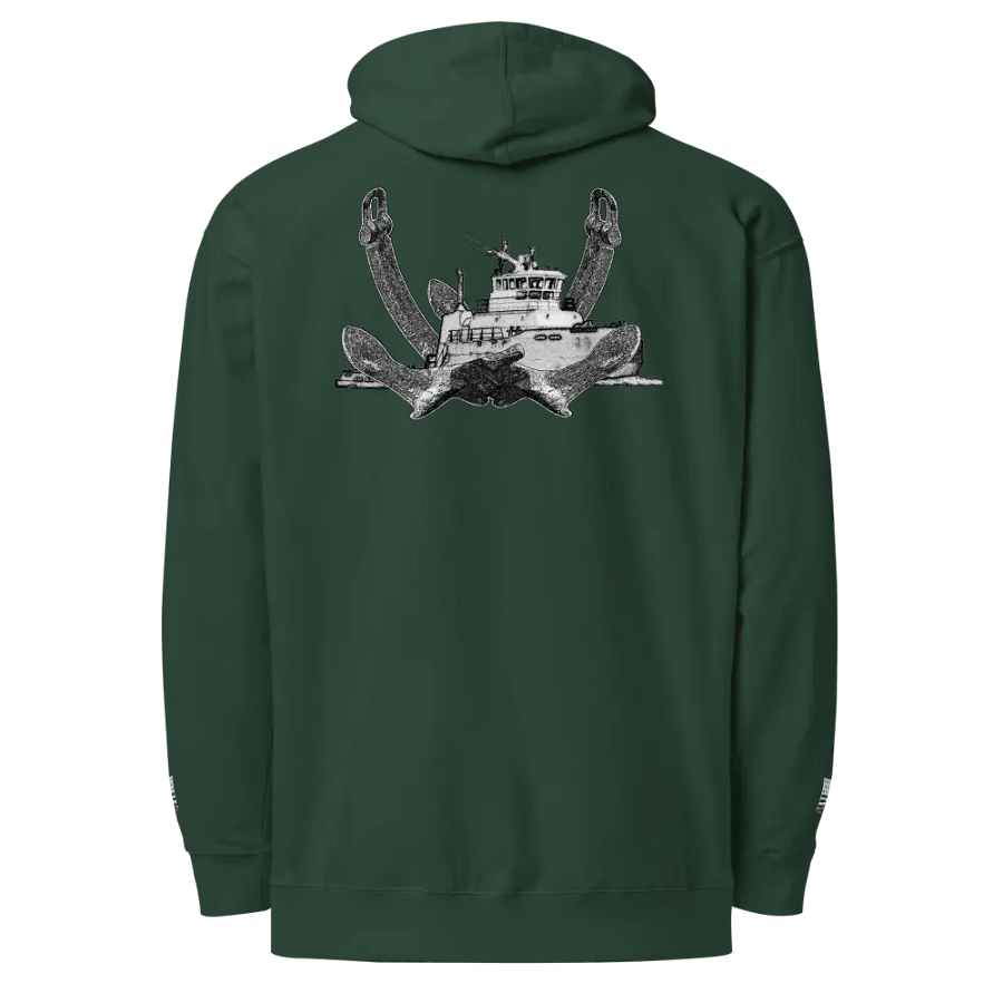 Twin Anchor Titan tug Embroidered - Twin Anchor Front & sleeves (embroidered)Hoodies product image (44)