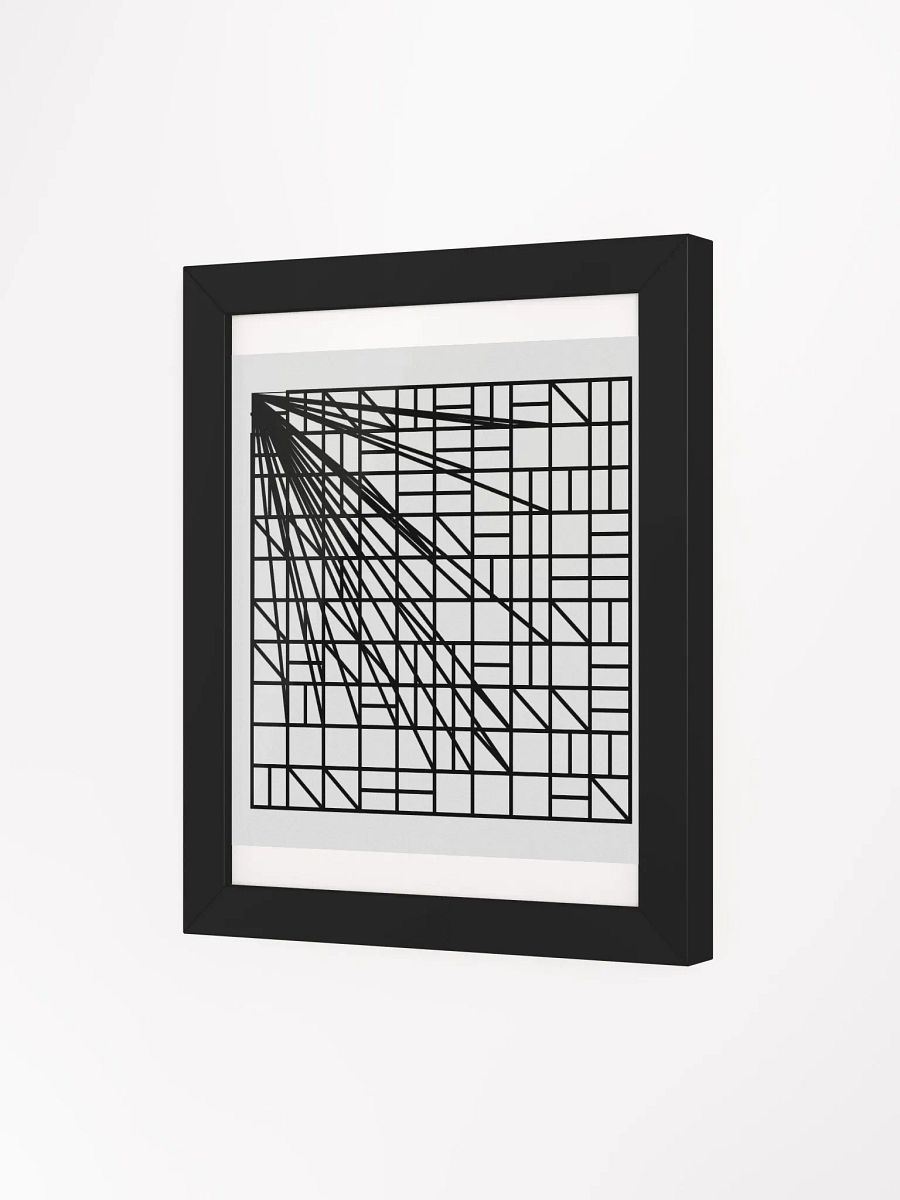 Shatter the Cube Geometric Grid Framed Poster product image (31)