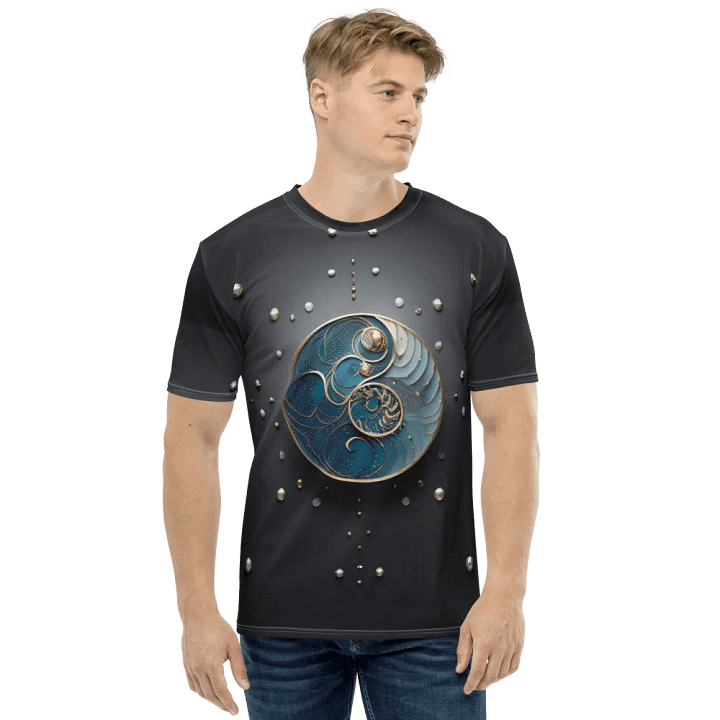 Blue Gold Art T shirt product image (1)