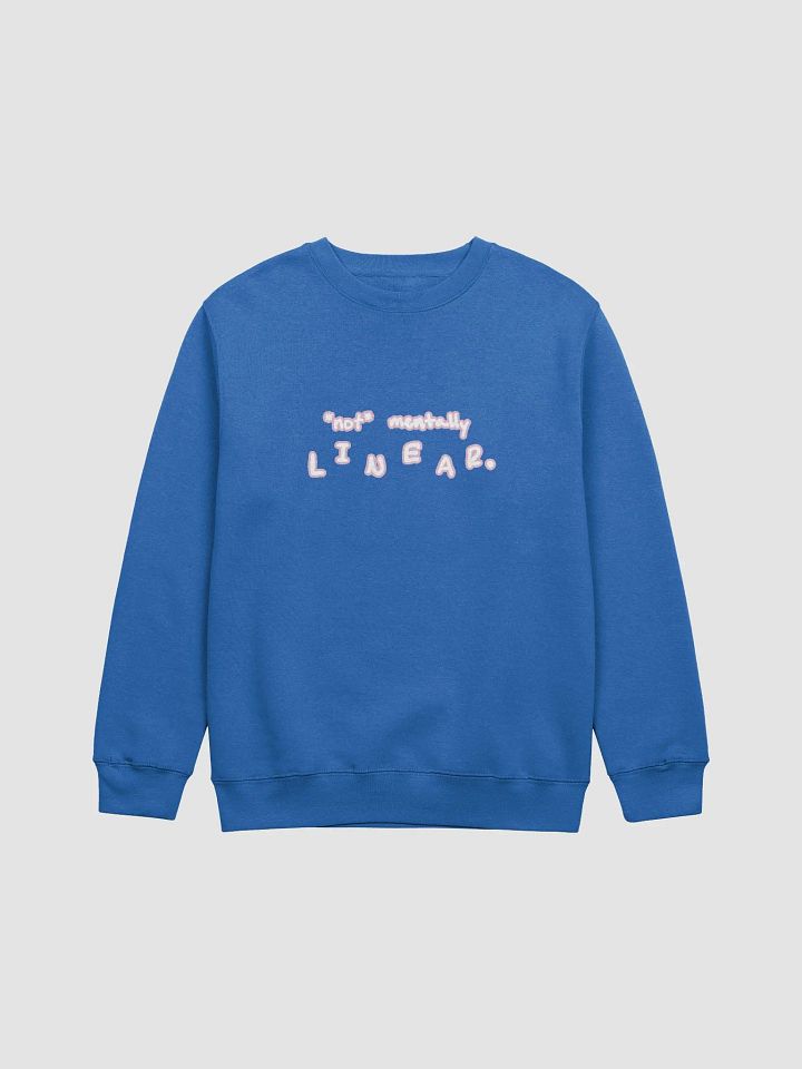*not* mentally linear (lined design, #E1B9CE) printed crewneck product image (17)