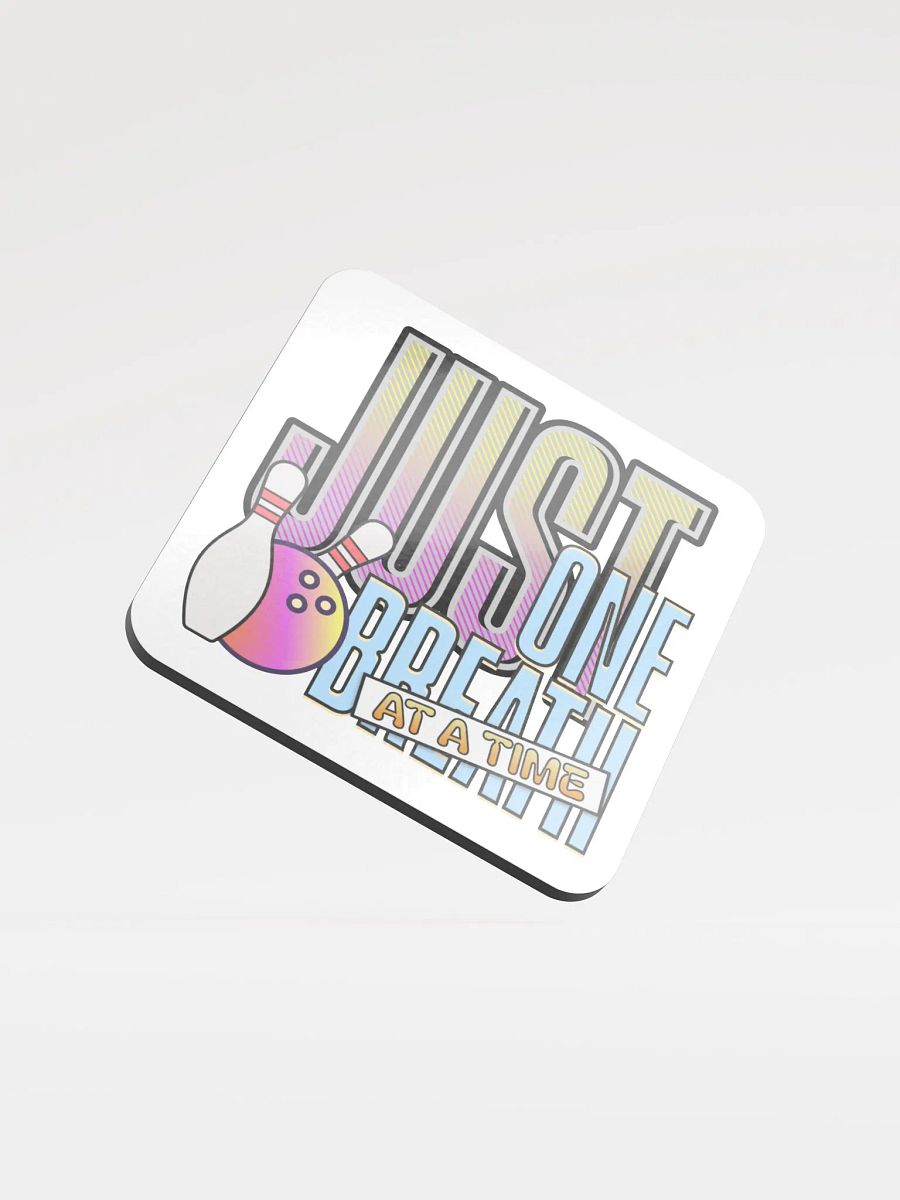 Just One Breath At A Time Bowling Zen Cork Coaster product image (1)