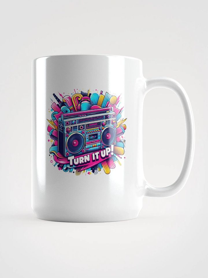Retro Boombox Blast Mug | AI Design oldschool product image (1)
