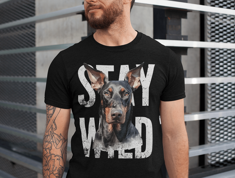 Stay Wild Doberman Regular Fit T-shirt product image (3)