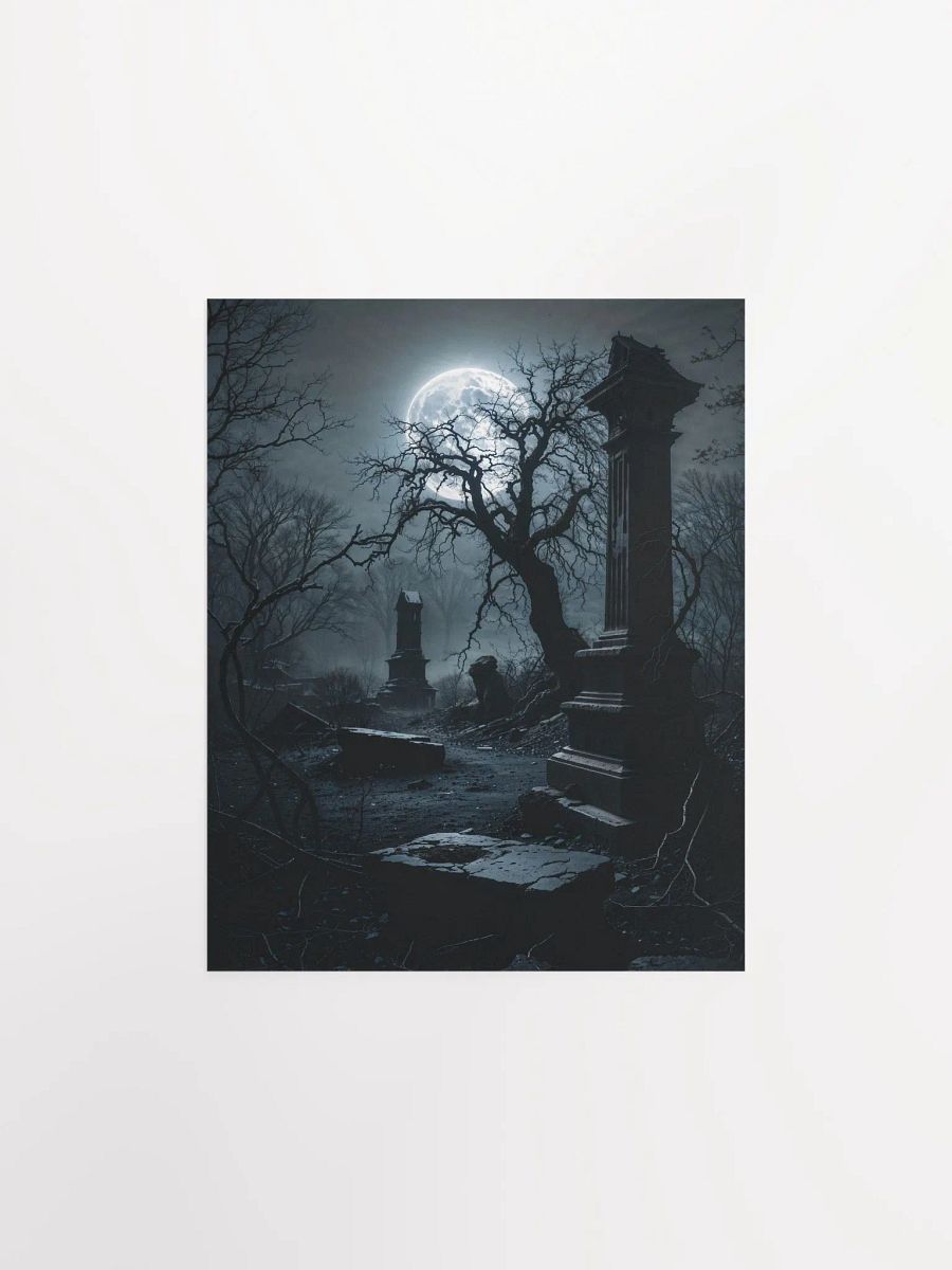 Gothic Moonlit Graveyard Poster product image (2)