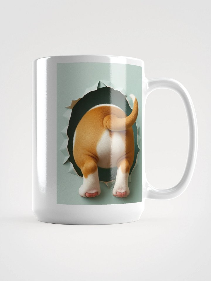 Puppy Peekaboo White Glossy Mug product image (1)