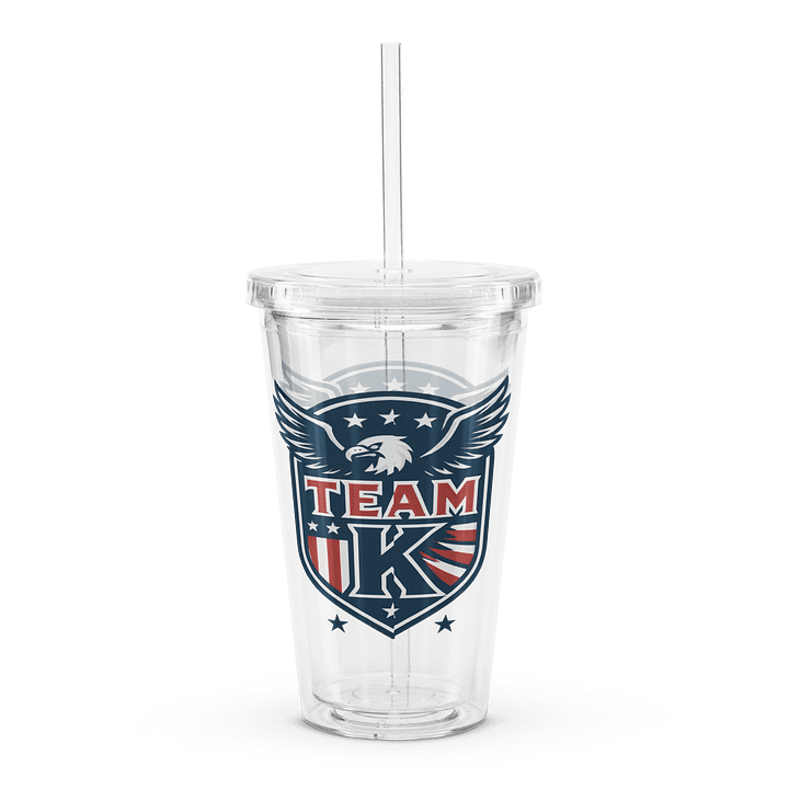 Team K USA Clear Plastic Tumbler product image (2)