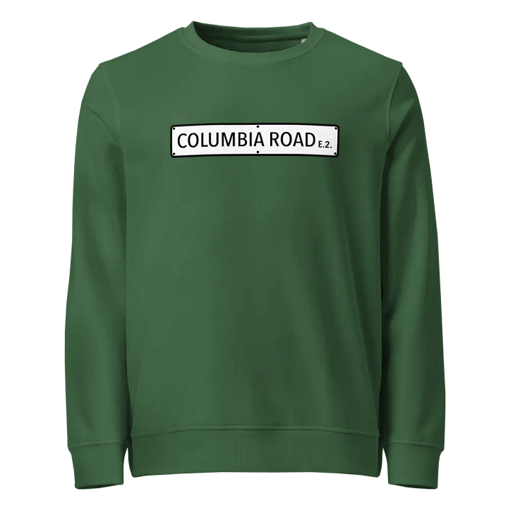 Columbia Road E.2. Unisex Organic Sweatshirt (Green) product image (1)