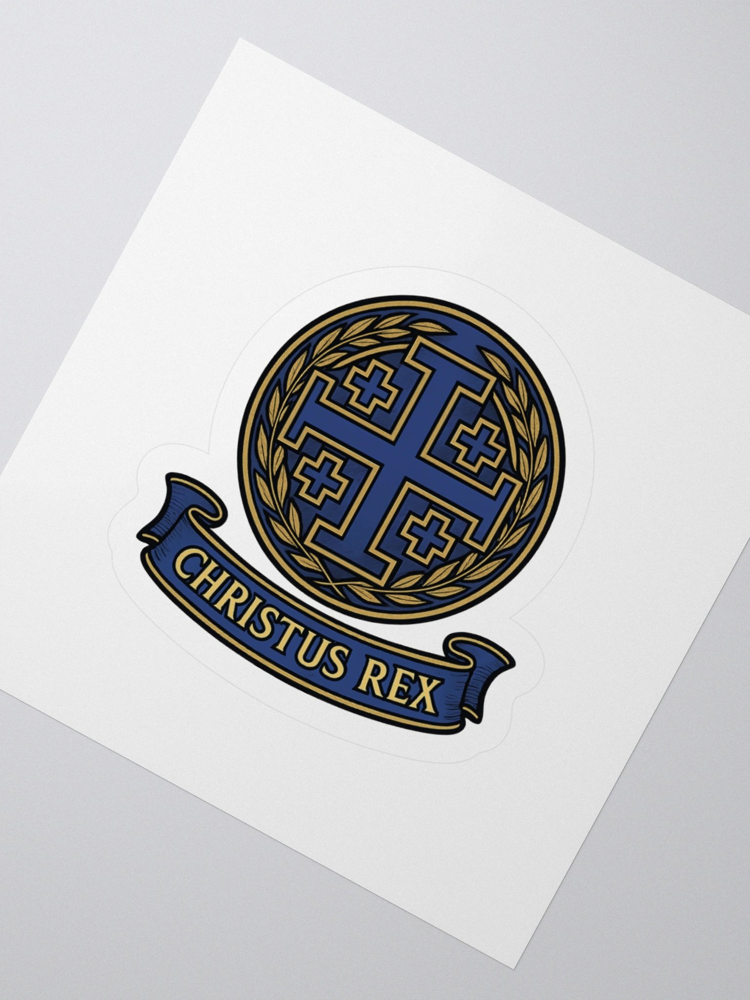 Christus Rex Sticker blue product image (2)