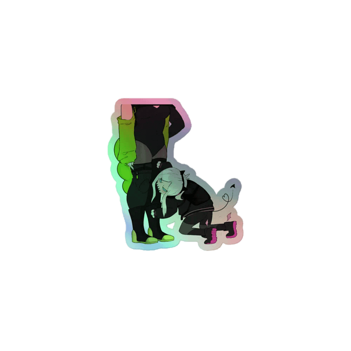 Fuck Tall People Sticker (holo) product image (1)