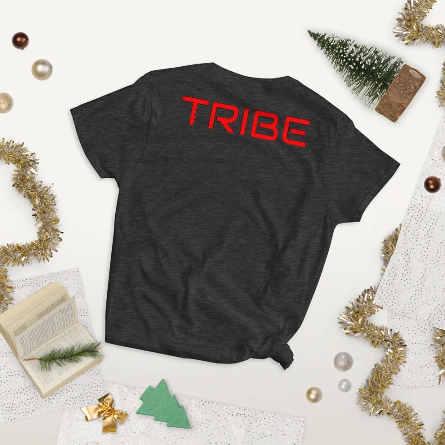 Women's CRT Paint Splatter Front | Red Tribe Back Print Gildan Middleweight T-Shirt product image (10)