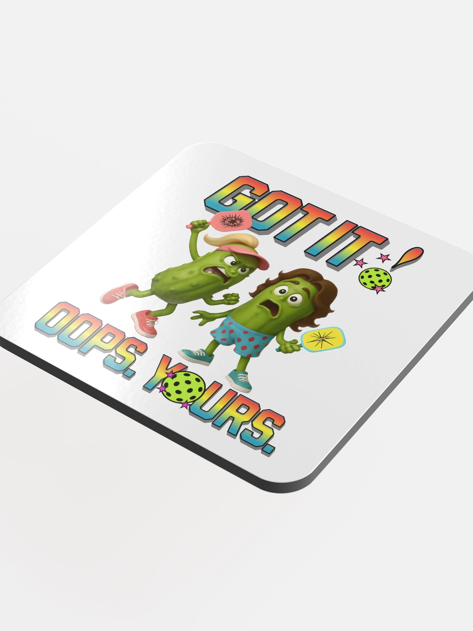 Got It Oops Yours Pickleball Whimsical Coaster Set product image (1)