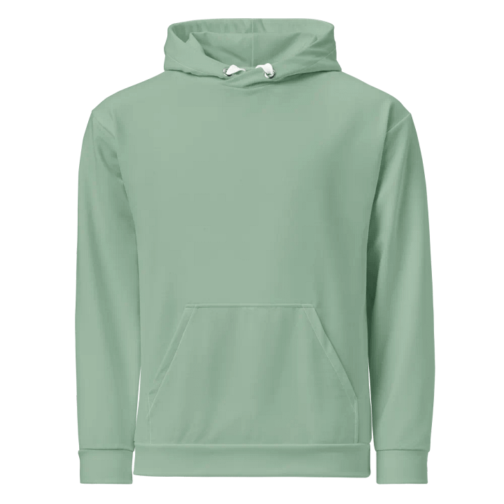 Plain Light Sage Green Soft Summer Unisex Recycled Polyester Heavyweight Premium Hoodie by Treasure Pie product image (1)