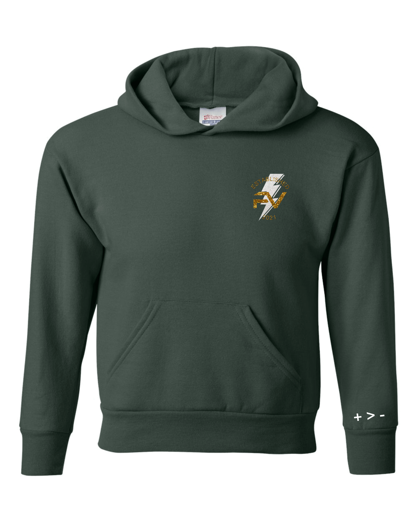 Kids Forest Green Established Hoodie product image (1)