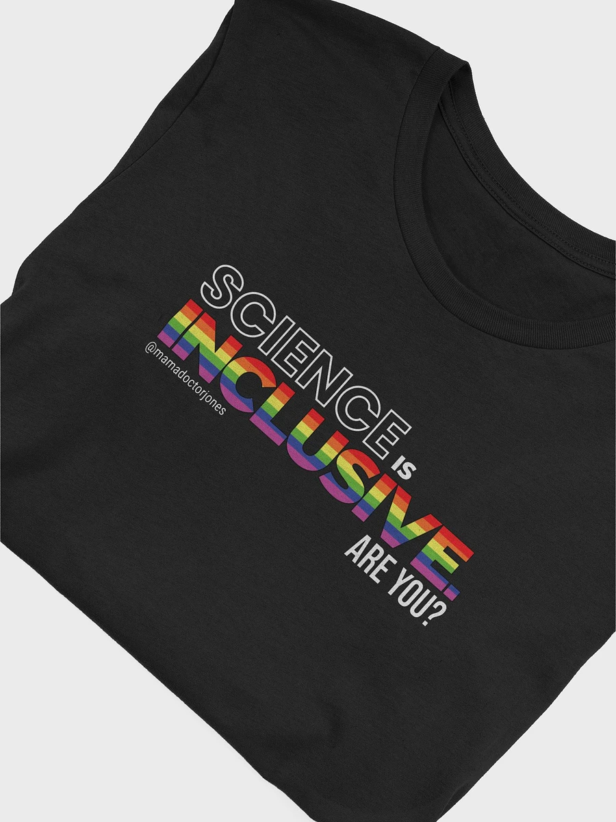 Science Is Inclusive Tee - Gay Pride - Black product image (4)