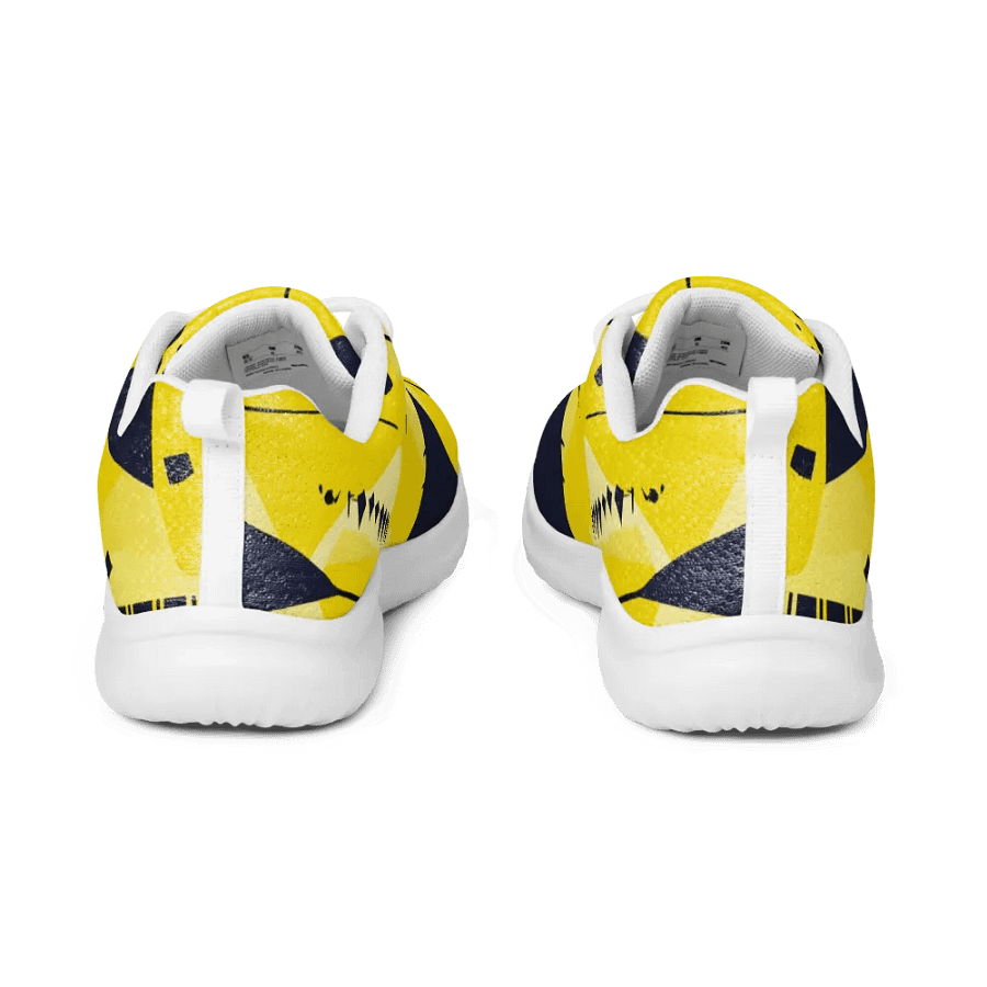 Yellow Abstract Men's Athletic Shoes #560 product image (11)