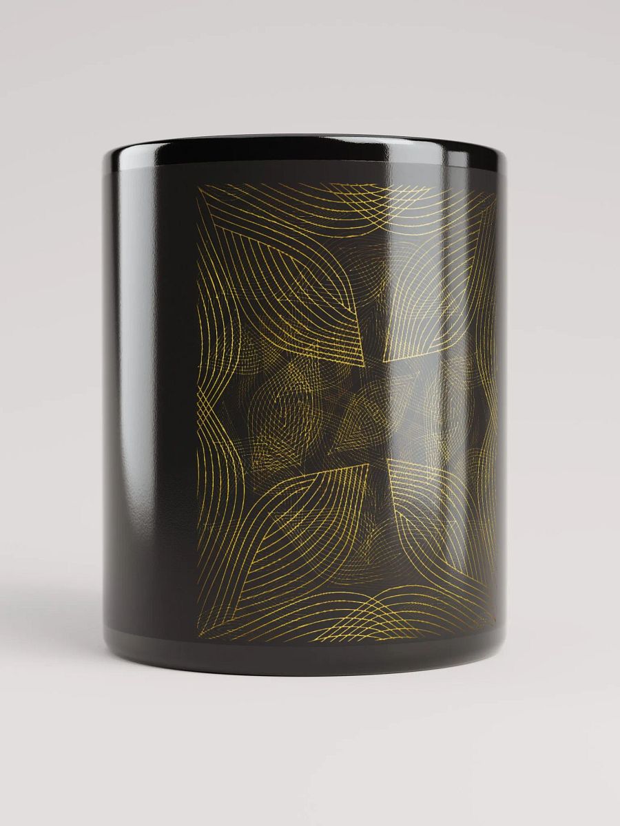 Mug with golden lines and leaf design product image (10)