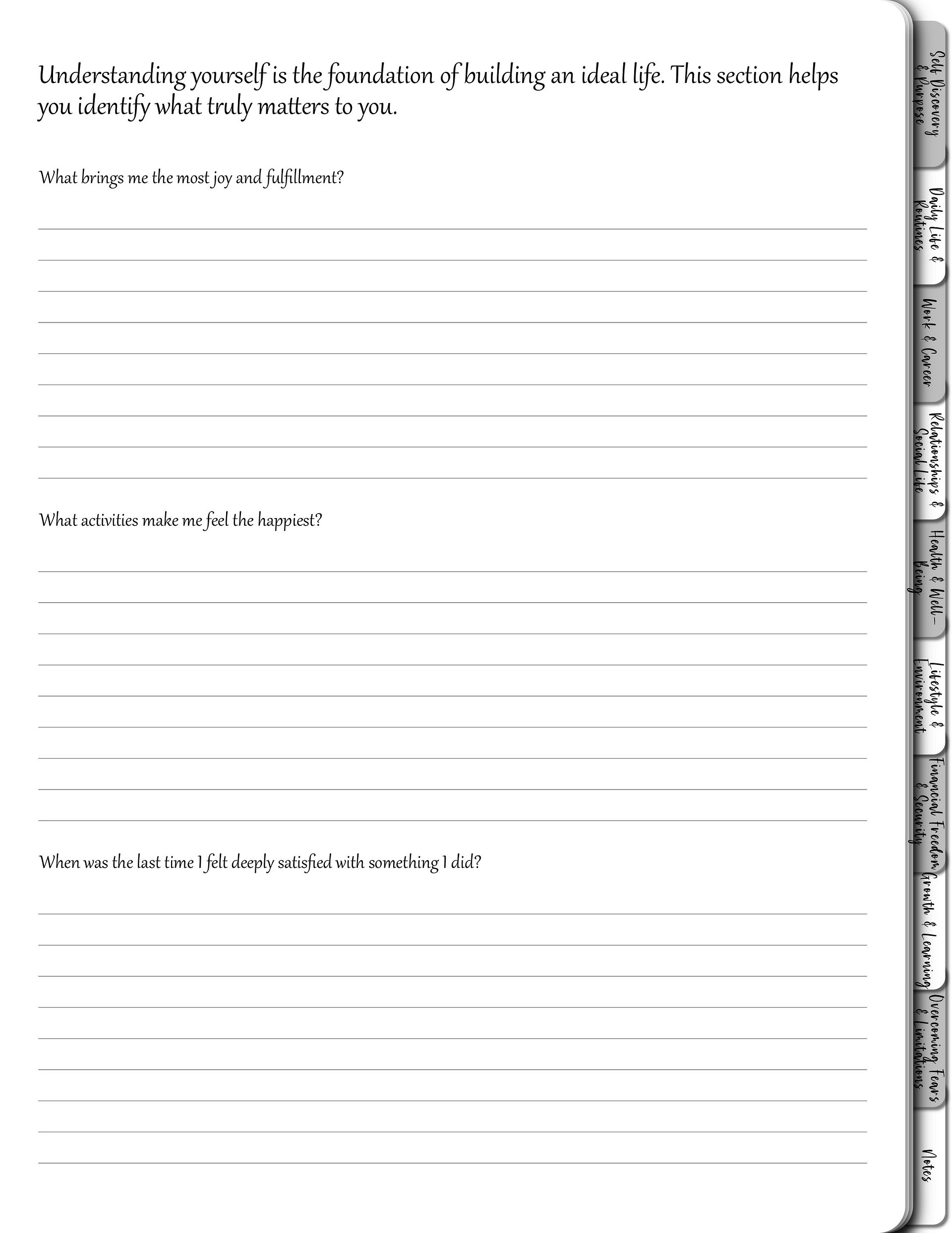Life’s Purpose Reflection Workbook | A Guided Digital Journal for Self-Discovery & Fulfillment product image (4)