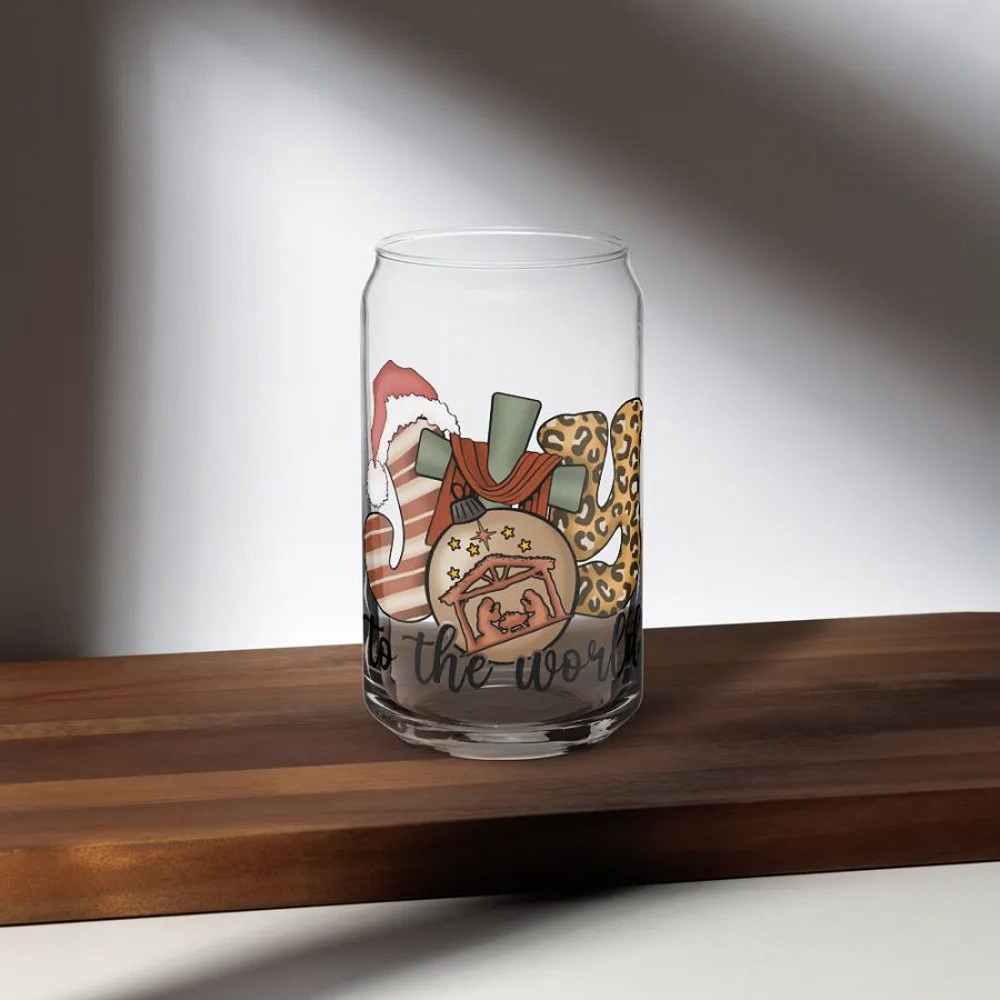 Joy to the World Can-Shaped Glass product image (35)