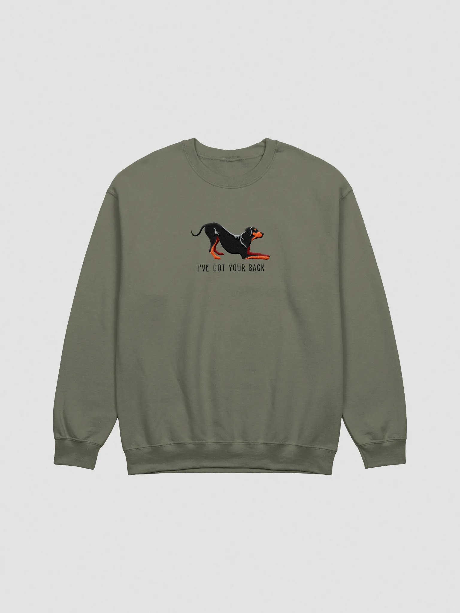 I've Got Your Back Sweatshirt (Embroidered) of a Rhodesian Ridgeback(Black & Tan) product image (3)