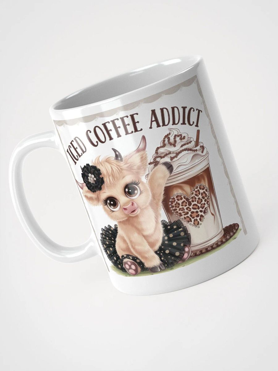 Iced Coffee Addict White Glossy Mug product image (3)