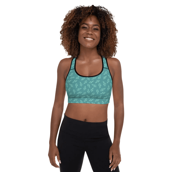 Turq All-Over Print Padded Sports Bra product image (1)