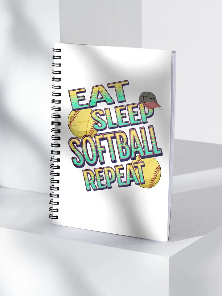 Eat Sleep Softball Repeat Dreams Spiral Notebook product image (1)
