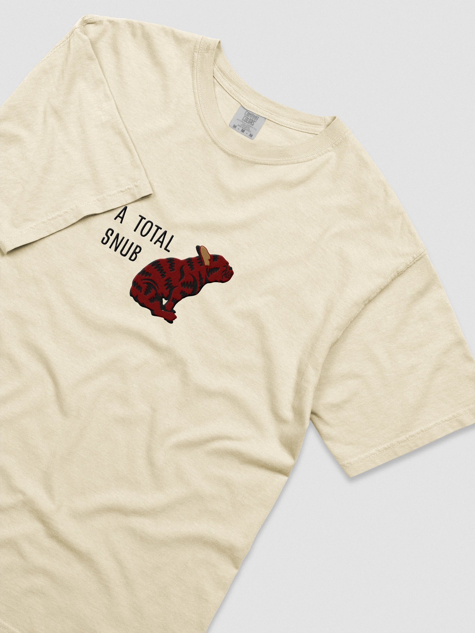 A Total Snub T-Shirt(Embroidered) of a French Bulldog(Brindle) product image (8)