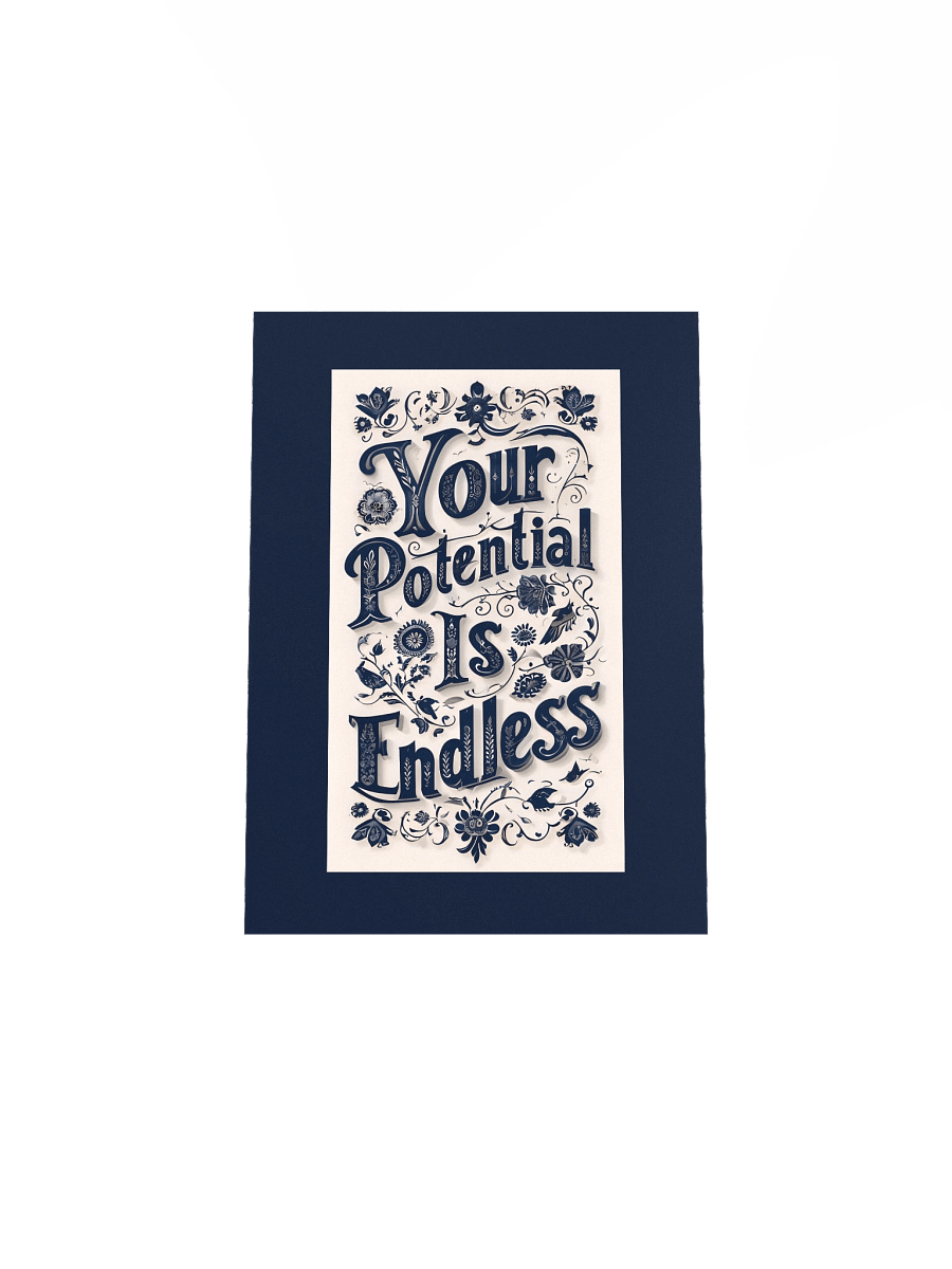 Your Potential Is Endless – Decorative Typography Dark Background Poster product image (4)
