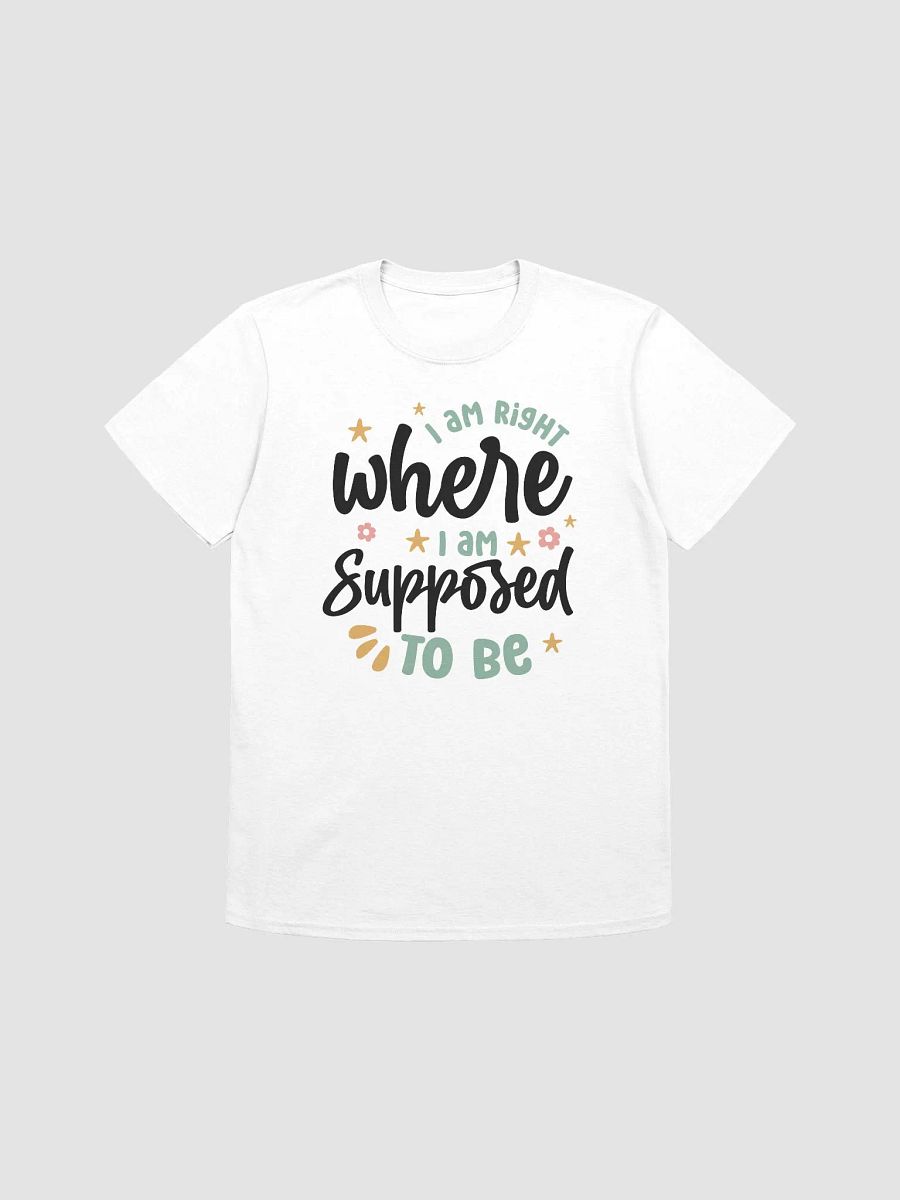 I AM RIGHT WHERE I AM SUPPOSED TO BE - Unisex T-Shirt product image (1)