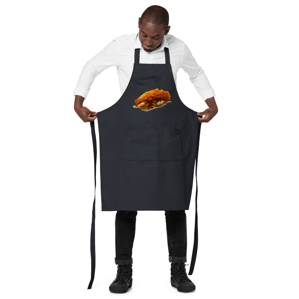 Fish Chips Printed Organic Apron product image (2)