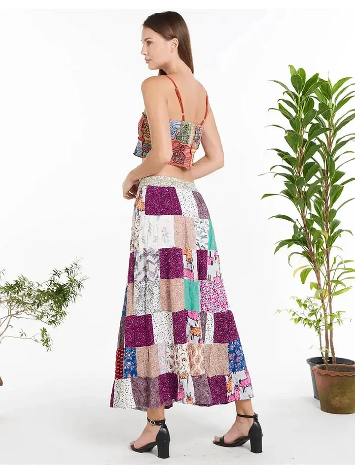 Cotton Patchwork Skirt (Light Colors) product image (2)