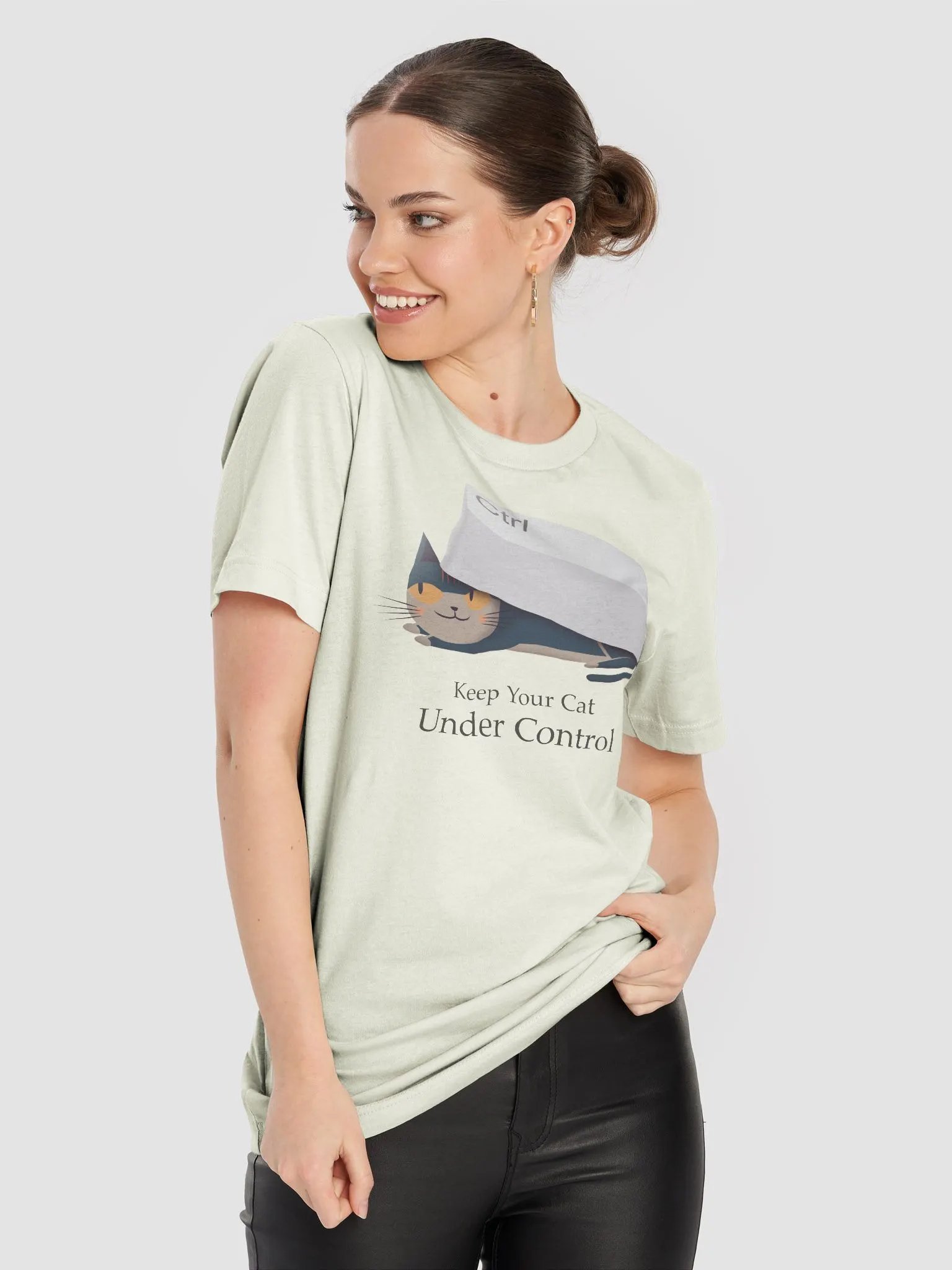 Keep Your Cat Under Control Lightweight Unisex T-Shirt product image (6)