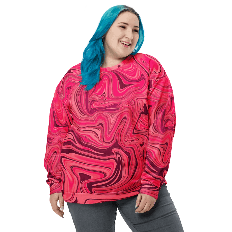 Sweatshirt - Shades of Magenta Pink Digital Fluid Art product image (5)