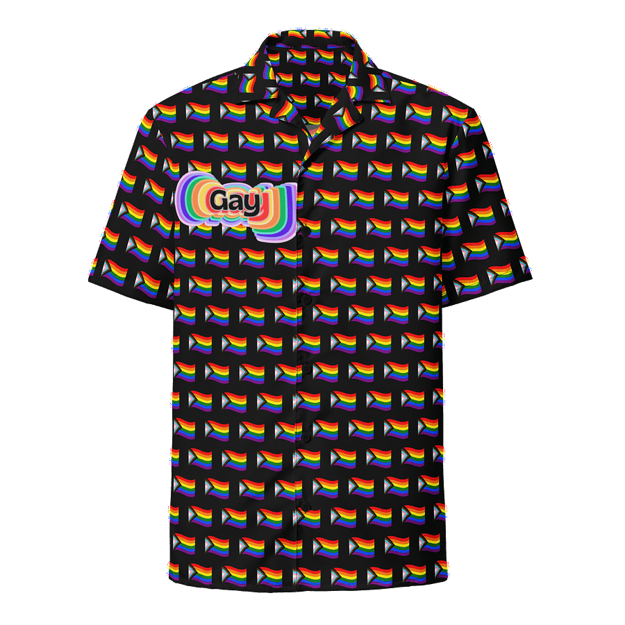 LGBTQIAP2S+ 2025, Rainbow Gay, Button Up Shirt product image (1)