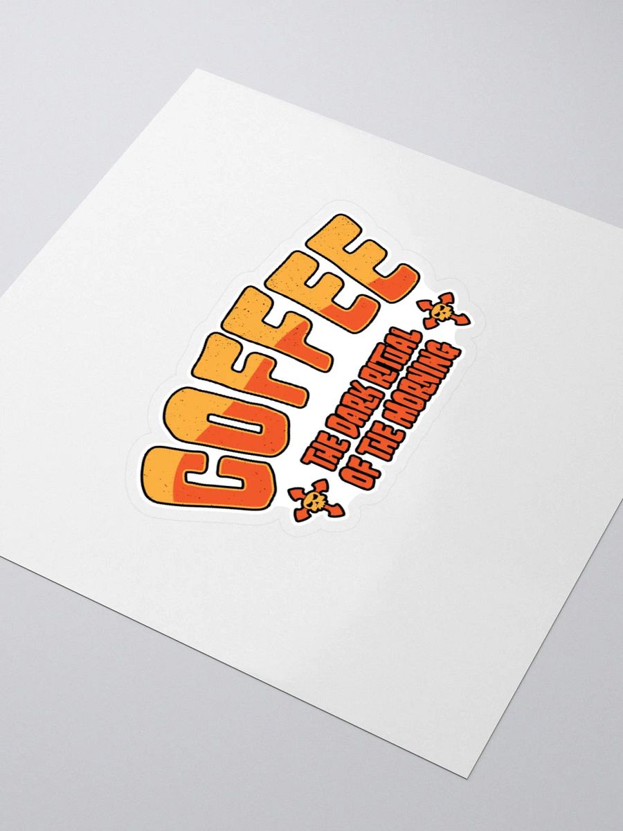 Coffee: The Dark Ritual of the Morning | Gothic Coffee Sticker product image (8)