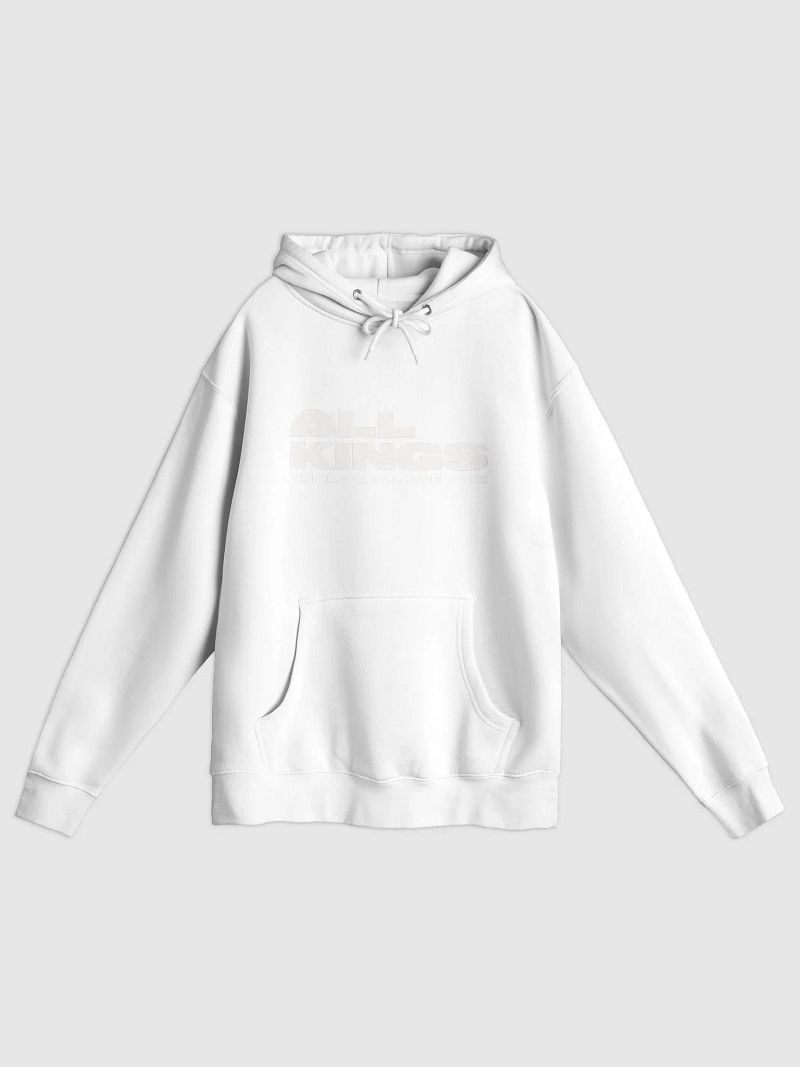 All Kings Hoodie (White on White)