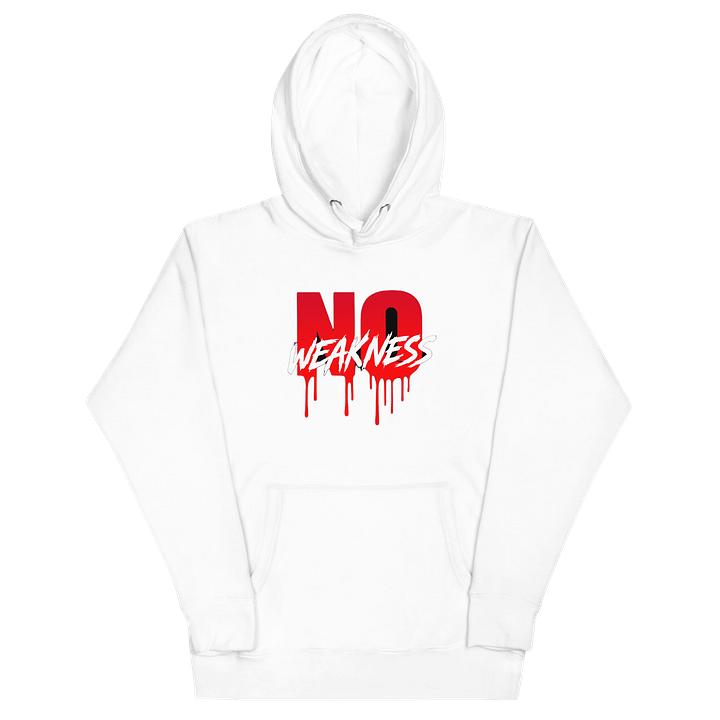 Intense Red Drip 'NO WEAKNESS' Hoodie product image (100)