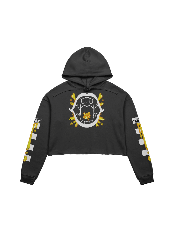 Oozing Smile Splash Fangs Crop Hoodie product image (1)