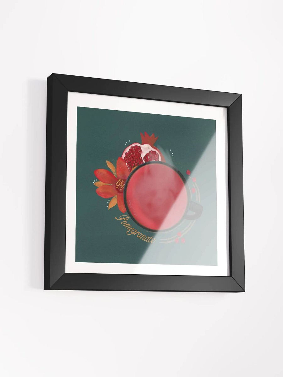Pomegranate Herbal Tea Framed Poster - Green product image (3)