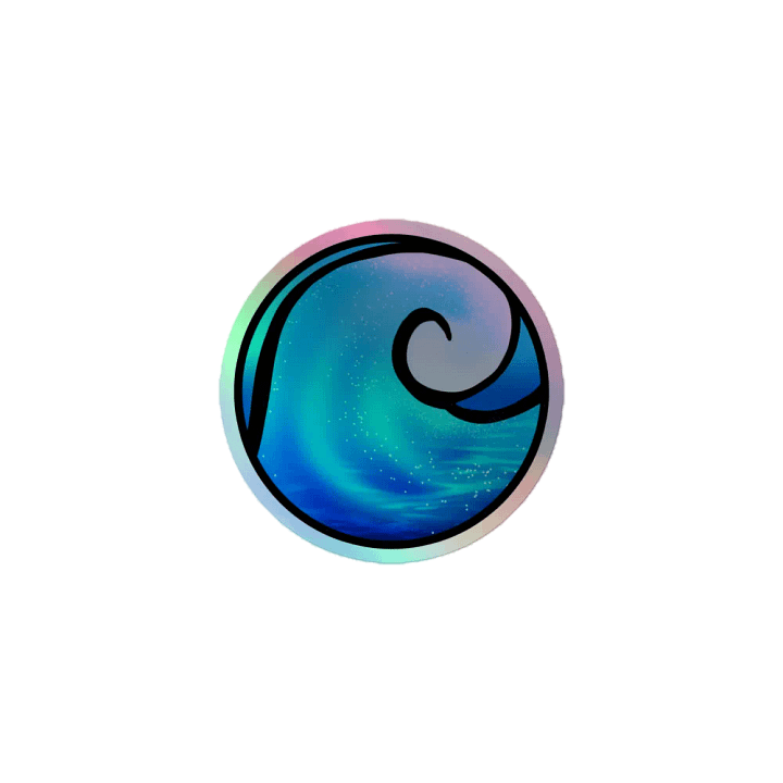 WAVE HOLOGRAPHIC STICKER product image (1)