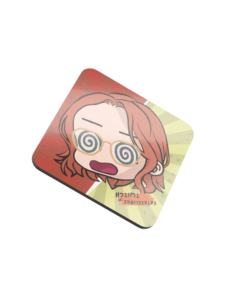 CONFUSED TWITCH EMOJI CORK COASTER product image (1)