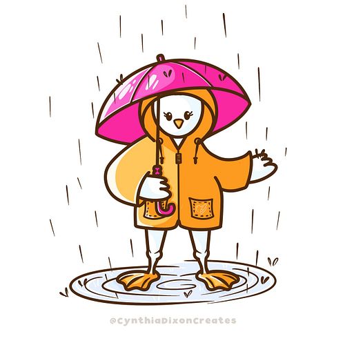 Silly Goose April Day 16: Goose in the Rain 
How is it the 16th of April all ready? Soon it’ll be our rainy season and then w...