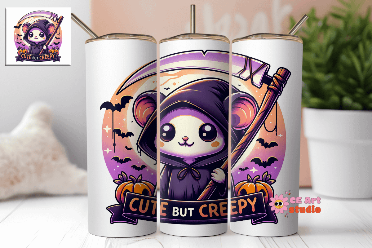 Cute But Creepy Tumbler Wrap PNG product image (1)