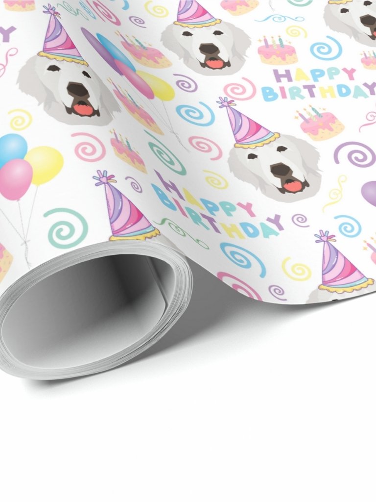 Great Pyrenees Birthday Wrapping Paper product image (1)