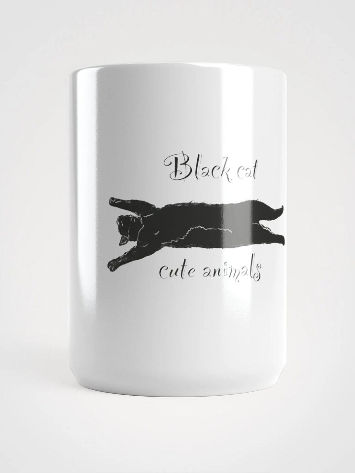 Cute Black Cat Silhouette Mug product image (1)