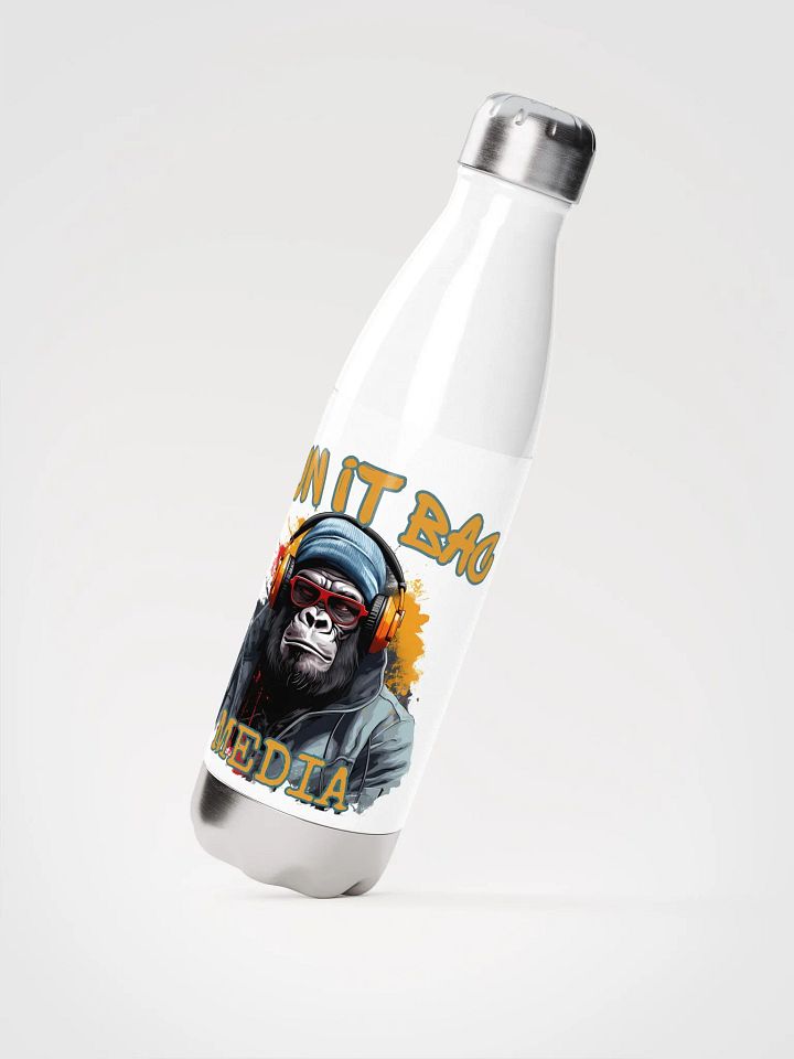 RUN It BAC Media Water Bottle White product image (2)