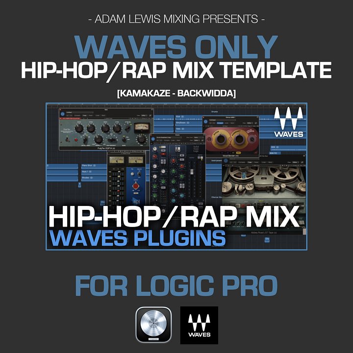 ALM Hip-Hop & Rap (Waves) Mix Template #1 [Waves Plug-ins Only - Logic Pro X] product image (1)